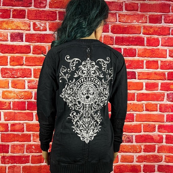 Affliction Women’s  long sleeve sweater - Picture 7 of 9